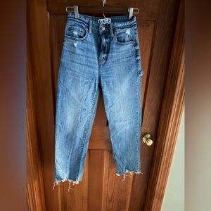 Daze Cropped Carpenter Raw Hem Jeans